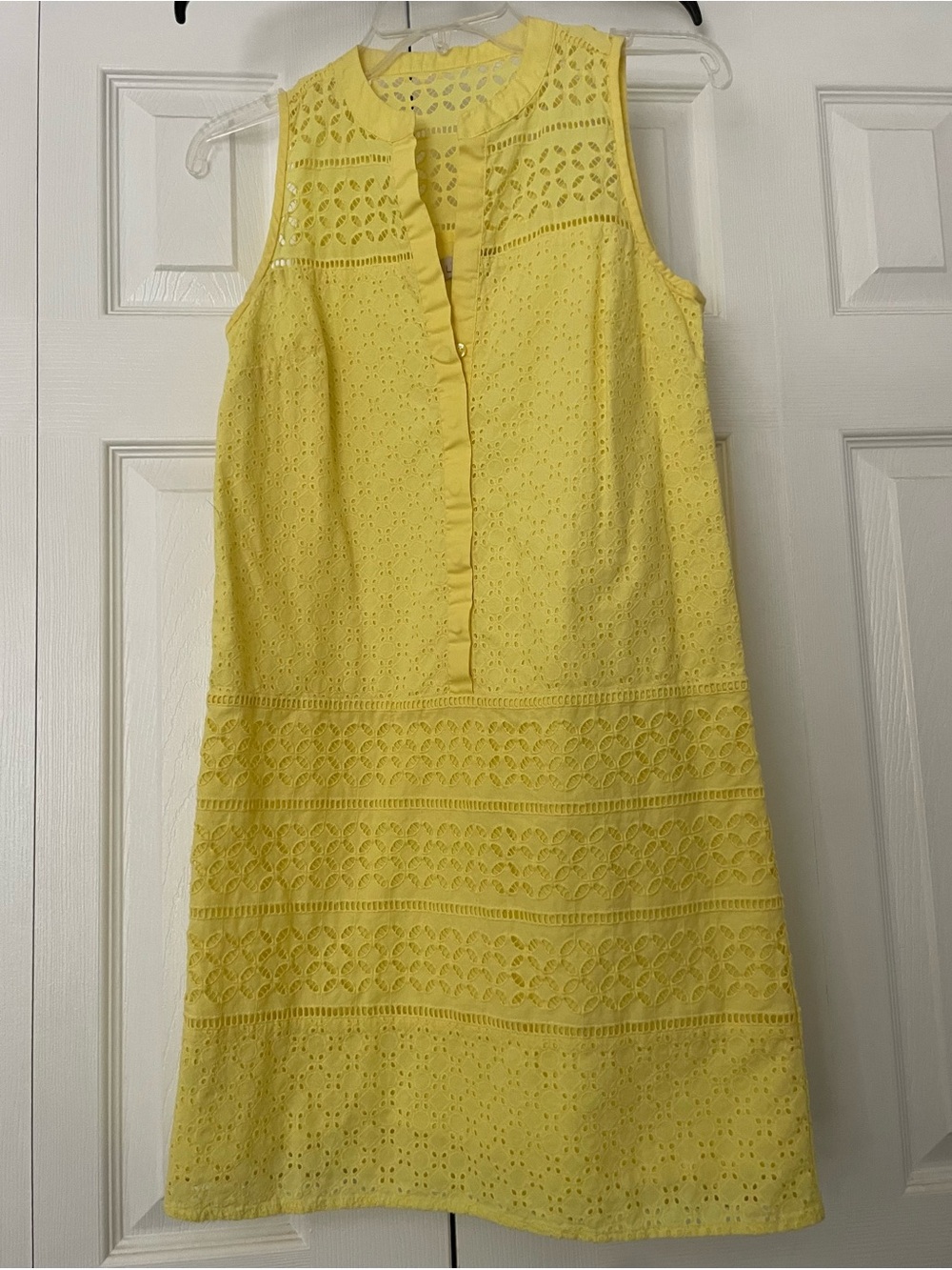 LOFT yellow eyelet dress - Picture 4 of 9
